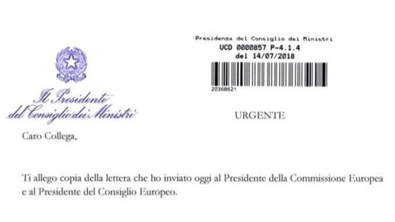 Migrants : Conte dévoile sa lettre adressée à Juncker, à Tusk et aux chefs d'Etat européens