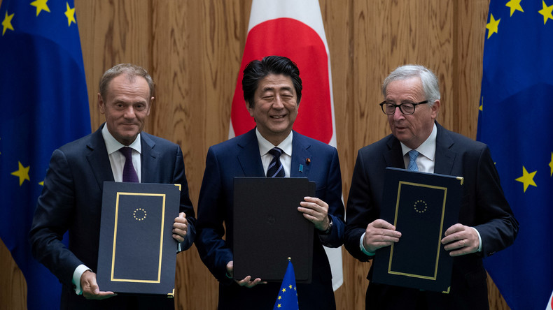 Accord commercial historique entre le Japon et l'UE : un «message clair» au protectionnisme de Trump