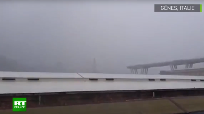 Italie : le moment exact de l'effondrement du viaduc de Gênes (VIDEO)