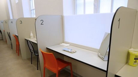 Une salle équipée de matériel d'injection au SCMR (salles de consommation à moindre risque) à Paris, le 11 octobre 2016  (Image d'illustration).