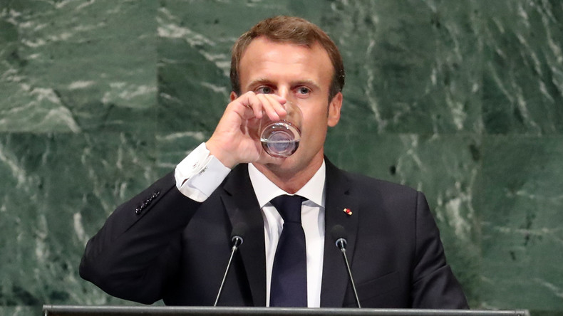 Macron s'énerve et tape du poing sur le pupitre à l'Assemblée générale de l'ONU (VIDEO)