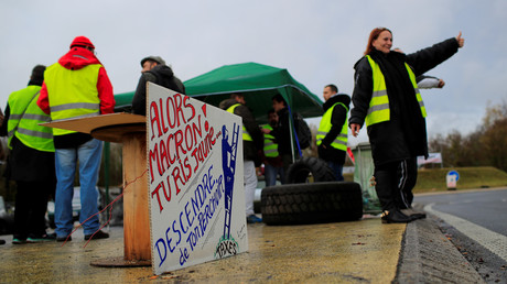 Des Gilets jaunes à Allonne (Oise) le 28 novembre