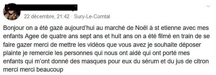 Gilets jaunes : le marché de Noël noyé sous le gaz à Saint-Etienne, des familles s'indignent (VIDEO)