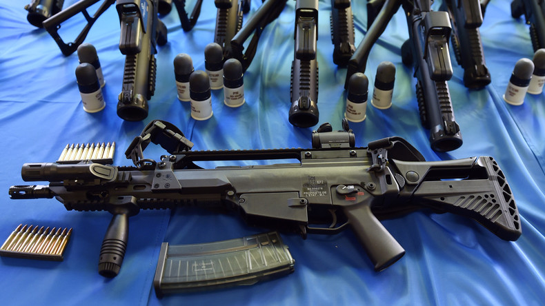 Un fusil d'assaut HK G36, semblable à celui porté par les CRS en manifestation. Image d'illustration.