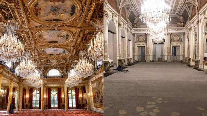 500 000 euros plus tard, voici à quoi ressemble la nouvelle salle des fêtes de l'Elysée