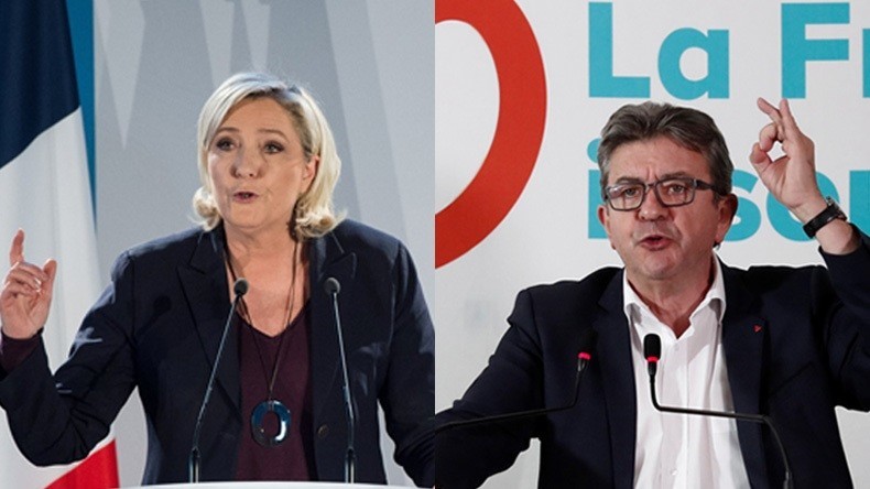 Européennes : Marine Le Pen et Jean-Luc Mélenchon louent le combat des Gilets jaunes