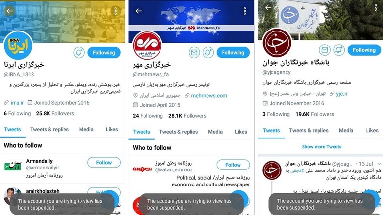 Iran : des comptes de médias et personnalités de langue farsi suspendus par Twitter