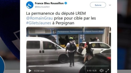 La permanence d'un député La République en marche à Perpignan saccagée (VIDEO)