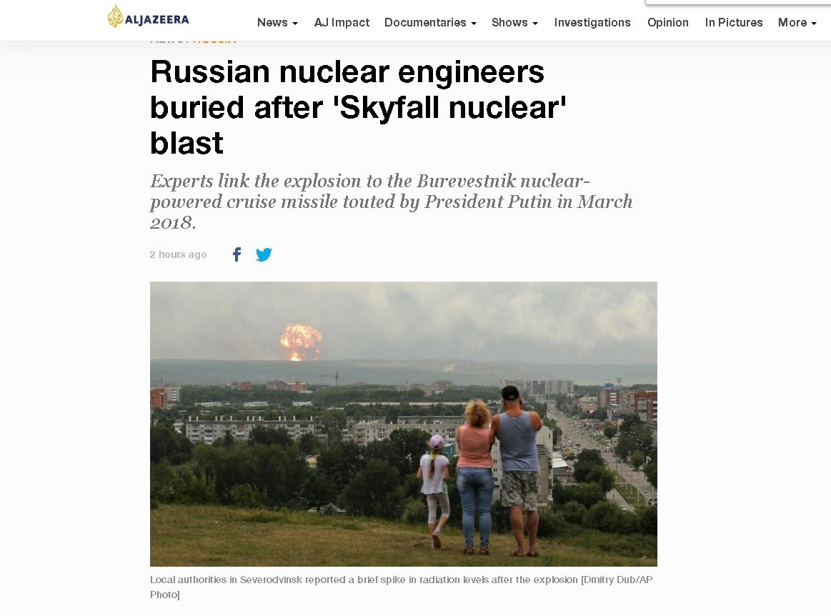 Explosion d'un missile dans une base russe du Grand Nord : que sait-on ?
