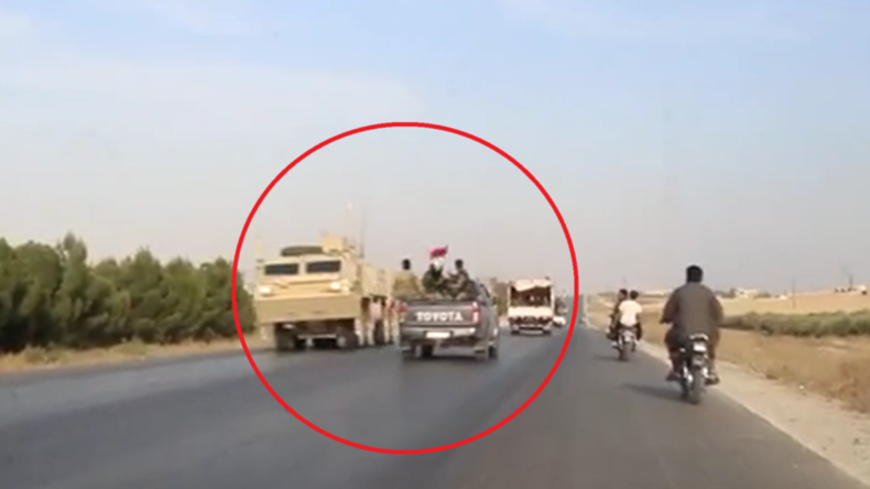 Des militaires américains et syriens se croisent sur une route au nord de la Syrie (VIDEO)