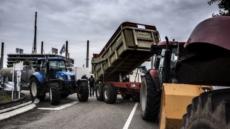Des agriculteurs manifestent près de Lyon en juin 2018 (image d'illustration).