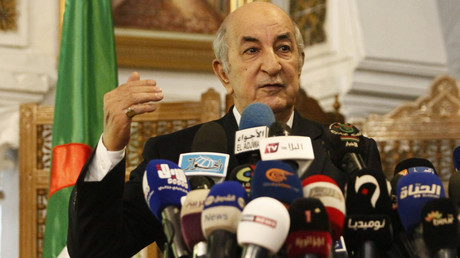 Abdelmadjid Tebboune lors d'une conférence de presse à Alger, le 9 novembre 2019, trois jour avant son élection au premier tour comme président de la République, le 12 décembre 2019 (image d'illustration).