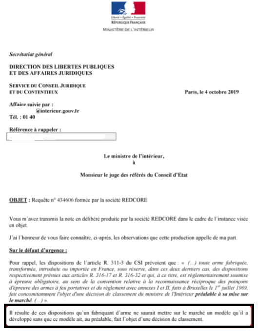 Armement sublétal : le LBD 40 de Brügger & Thomet a-t-il bénéficié d'une décision de classement ?