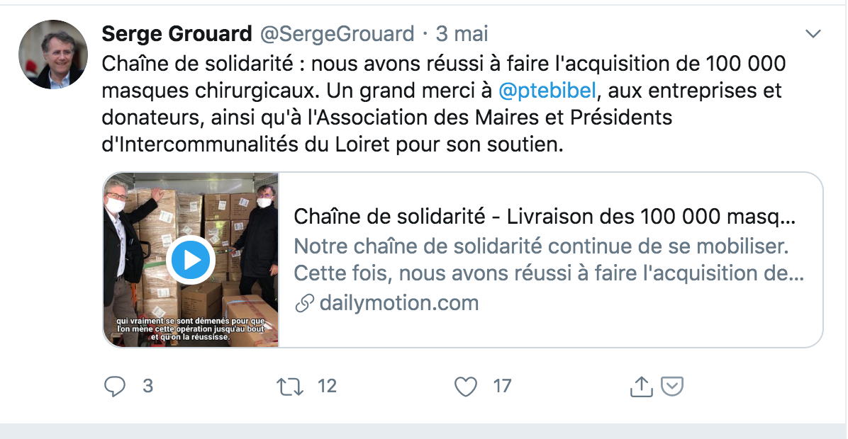 Le candidat LR à la mairie d'Orléans a-t-il mené campagne... en offrant 80 000 masques ?