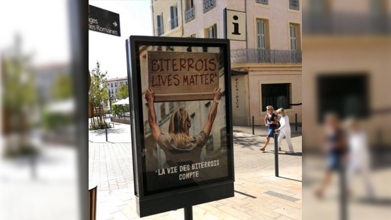 Béziers : une campagne d'affichage détourne le mouvement «Black Lives Matter»