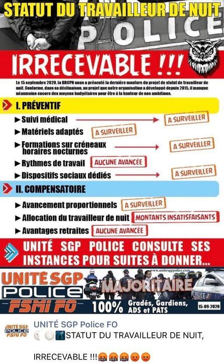 Police : après une réunion infructueuse, les travailleurs de nuit manifestent à Paris