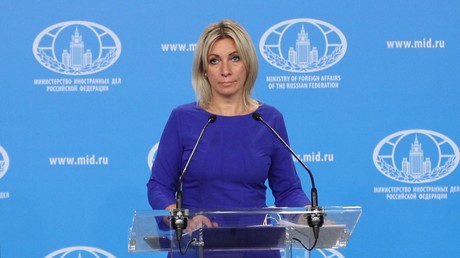 Maria Zakharova, porte-parole de la diplomatie russe, s'exprime lors d'une presse conférence, le 23 septembre 2020.