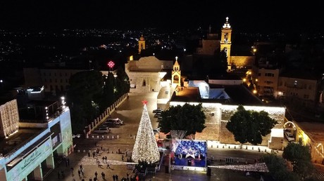 Bethléem inaugure son sapin de Noël traditionnel