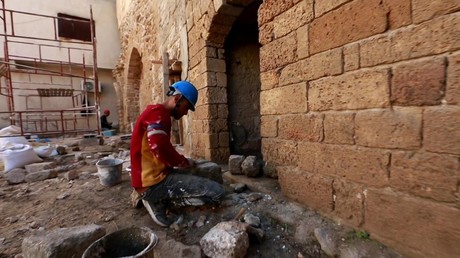 Gaza : des artistes restaurent une ancienne école qui fait partie du patrimoine mondial