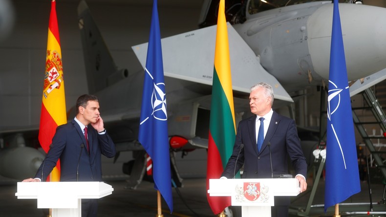 Lituanie : une conférence de presse dans une base de l'OTAN brusquement interrompue (VIDEO)