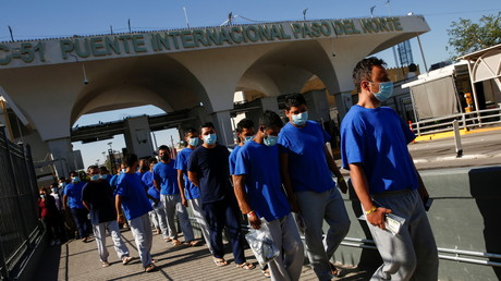 Des migrants expulsés des Etats-Unis et renvoyés au Mexique, à Ciudad Juarez, le 29 juillet 2021 (image d'illustration).