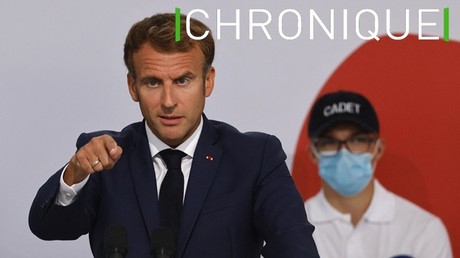 Emmanuel Macron s'exprimant en clôture du Beauvau de la sécurité, le 14 septembre 2021 à Roubaix.