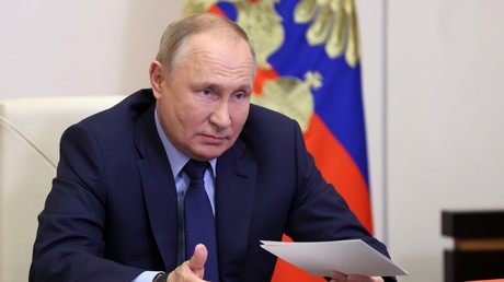 Vladimir Poutine en visio-conférence au Kremlin le 10 novembre 2021  (image d'illustration).