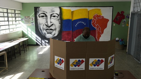 Bureau de vote à Caracas, au Venezuela, le 21 novembre 2021.