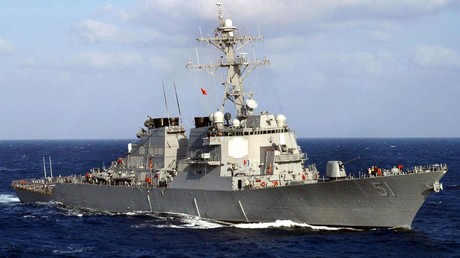 Le destroyer américain USS Arleigh Burke (DDG 51), en mer Méditerranée en 2003 (image d'illustration)