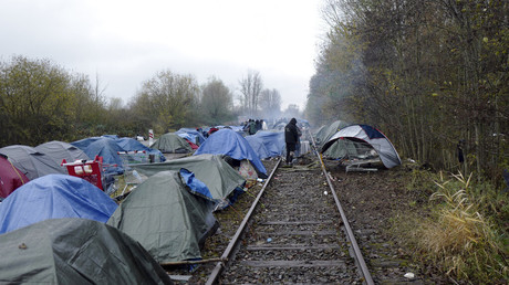 Camp de migrant à Calais le 27 novembre 2021 (image d'illustration).