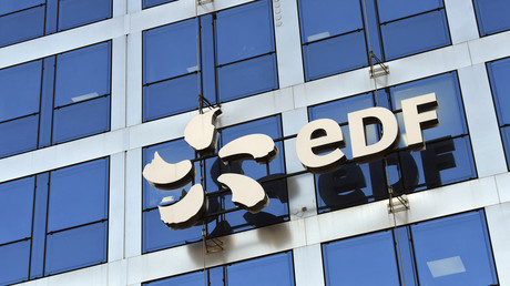 Logo EDF sur immeuble