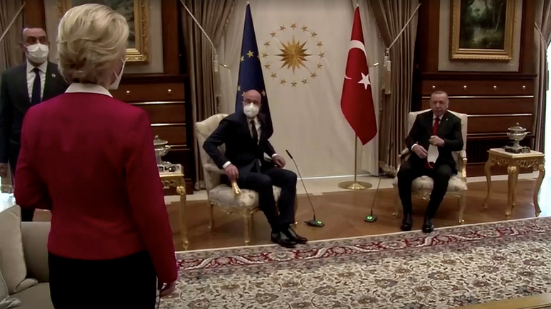 Le Monde: протокольная ошибка на встрече с Эрдоганом превратила образ европейской державы в насмешку