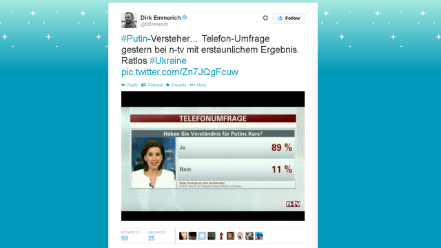 89% зрителей немецкого телеканала проголосовали за курс Путина