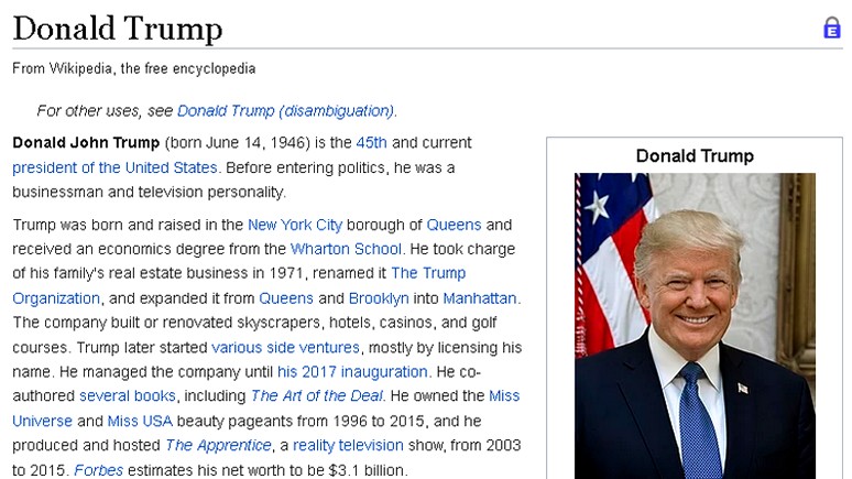 Slate рассказал, как Трамп сеет раздор между составителями «Википедии»