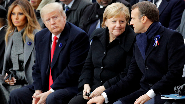 Bloomberg: на саммите «Большой семёрки» Трамп вновь испытает на прочность союз Меркель и Макрона