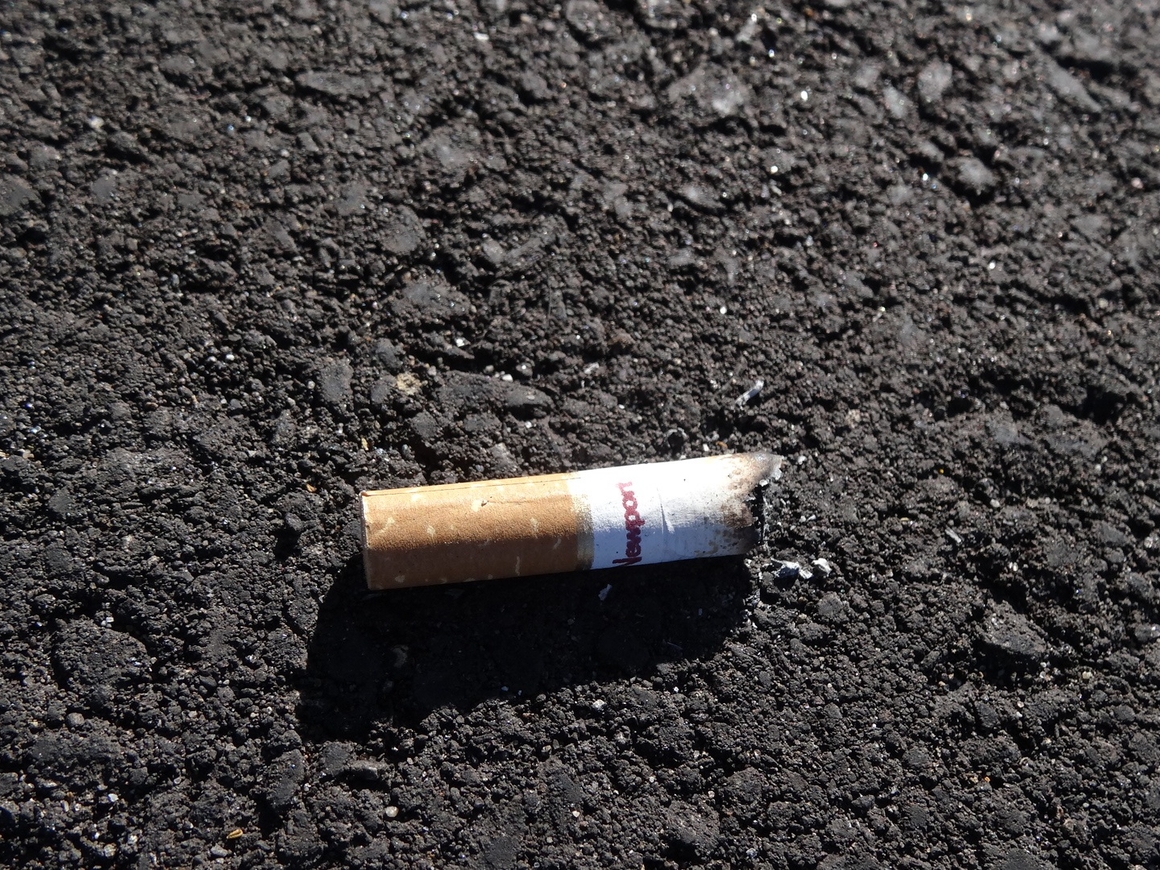 Бычки от сигарет угрожают экологии. Доносите окурки до мусорки