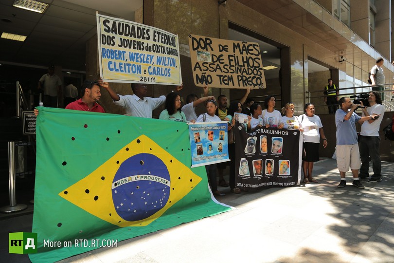 Rio favela children in city of God