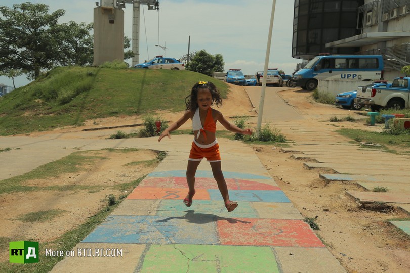 Rio favela children in city of God