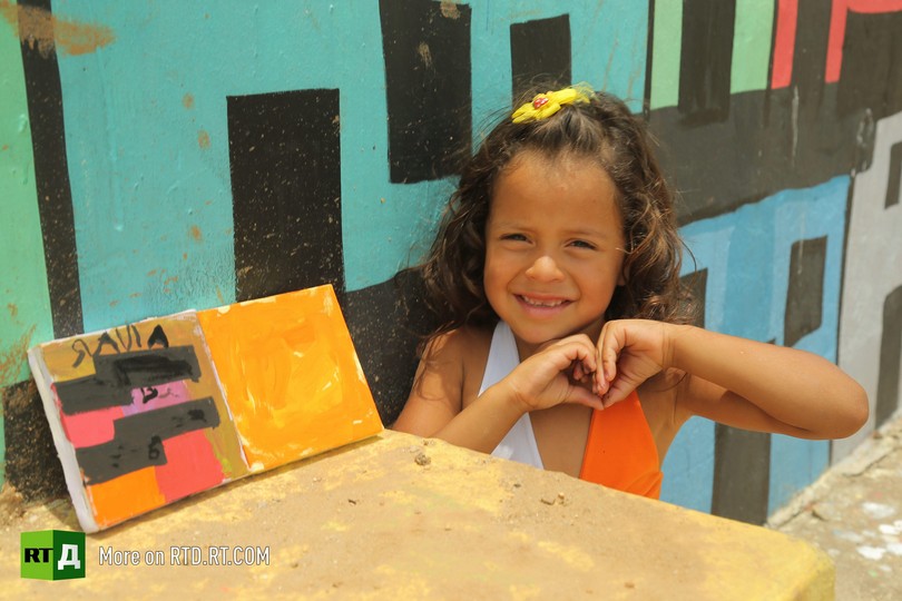 Rio favela children in city of God
