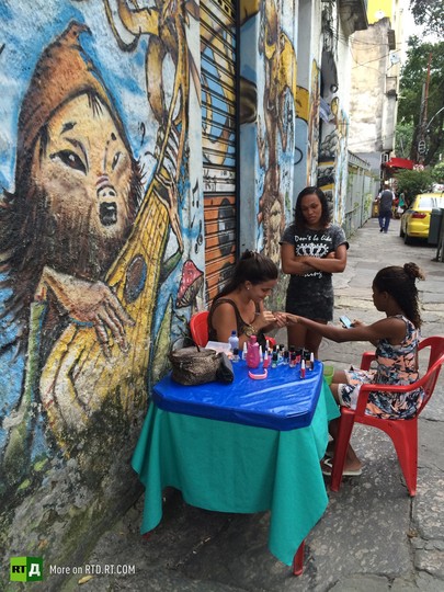 Rio favela children in city of God