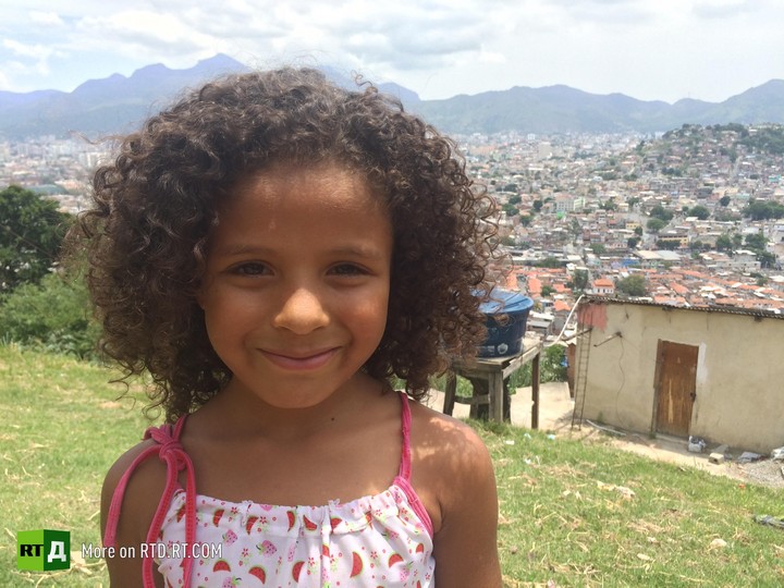 Rio favela children in city of God
