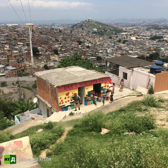 Rio favela children in city of God