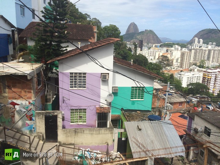 Rio favela children in city of God