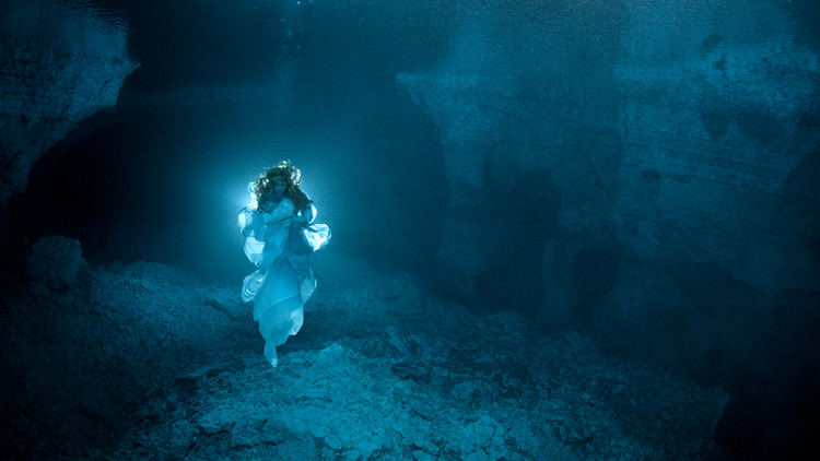 Ancient legend recreated in the Orda Cave by freediver Natalia Avseenko ...