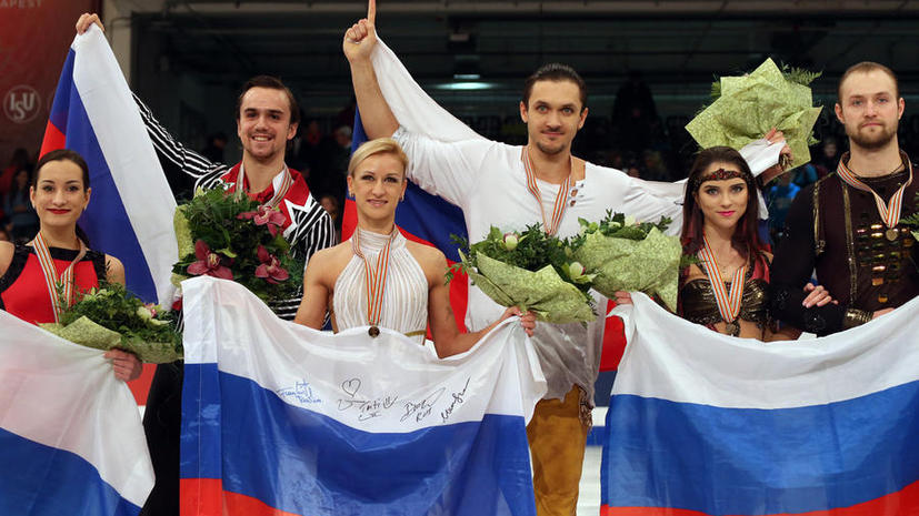 Российские фигуристы заняли весь пьедестал на чемпионате Европы