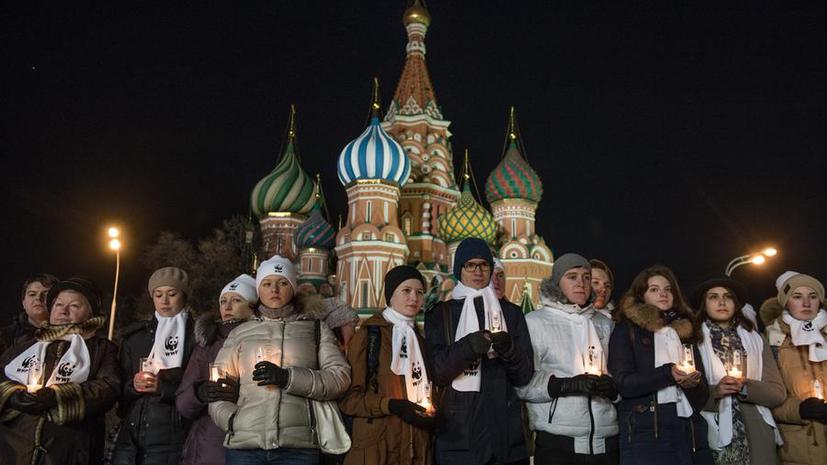 «Час Земли»: экологическая акция в РФ началась с минуты молчания в память о жертвах авиакатастрофы