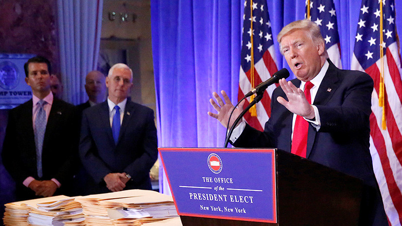 Честный Путин и ужасный CNN: о чём говорил Трамп на первой пресс-конференции