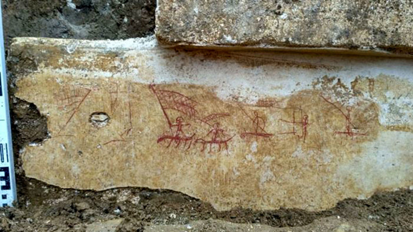 Археологи нашли в Крыму уникальные рисунки III-V веков нашей эры