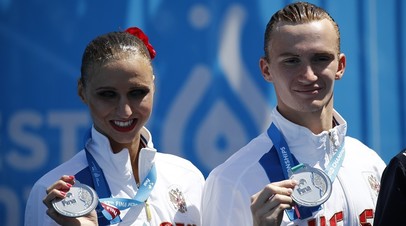Российские синхронисты Александр Мальцев и Михаэла Каланча
