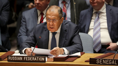 Сергей Лавров на заседании Совета Безопасности ООН